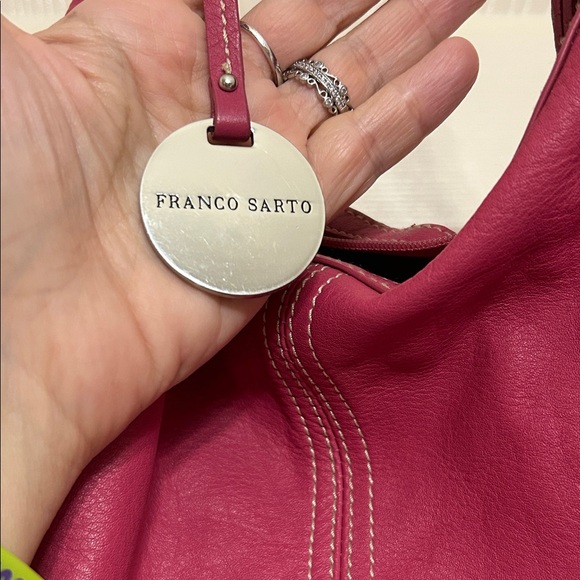 Franco Sarto Pink Hobo Bag Silver Hardware Hang Tag Secret Pockets Medium sized - Picture 2 of 14